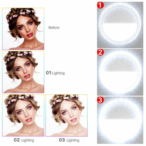 Portable Selfie Ring Light - Clip On for Iphone