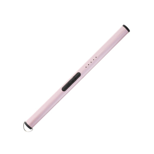 Pink lighter with a black clip 